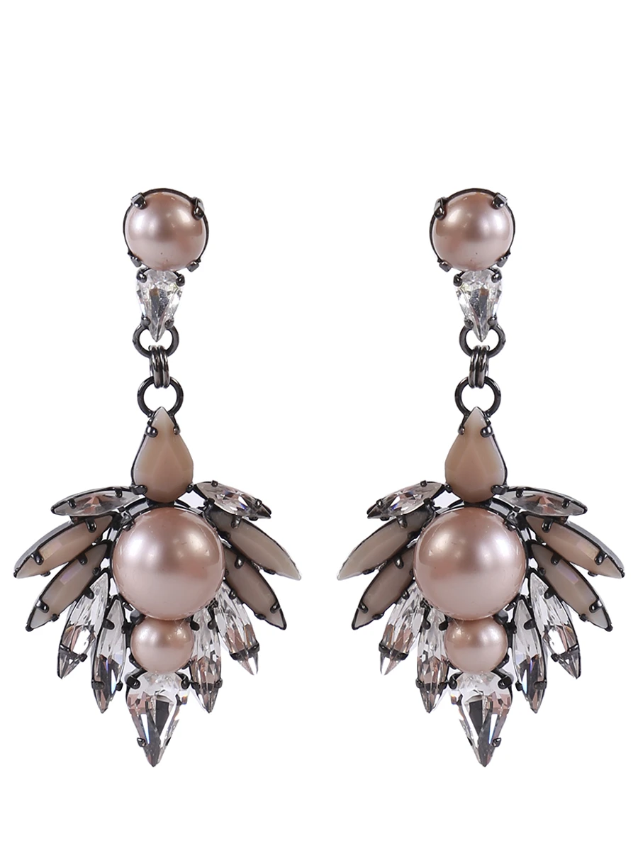 Серьги с жемчугом и кристаллами Swarovski