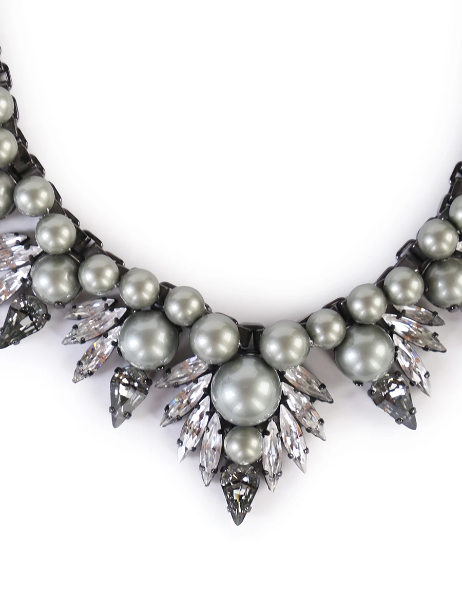 Колье с жемчугом и кристаллами Swarovski